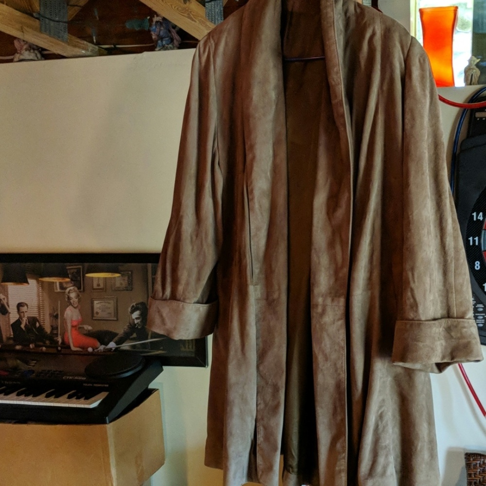 Handmade STAR WARS theme Made in Greece Leather Suede Sz S Coat